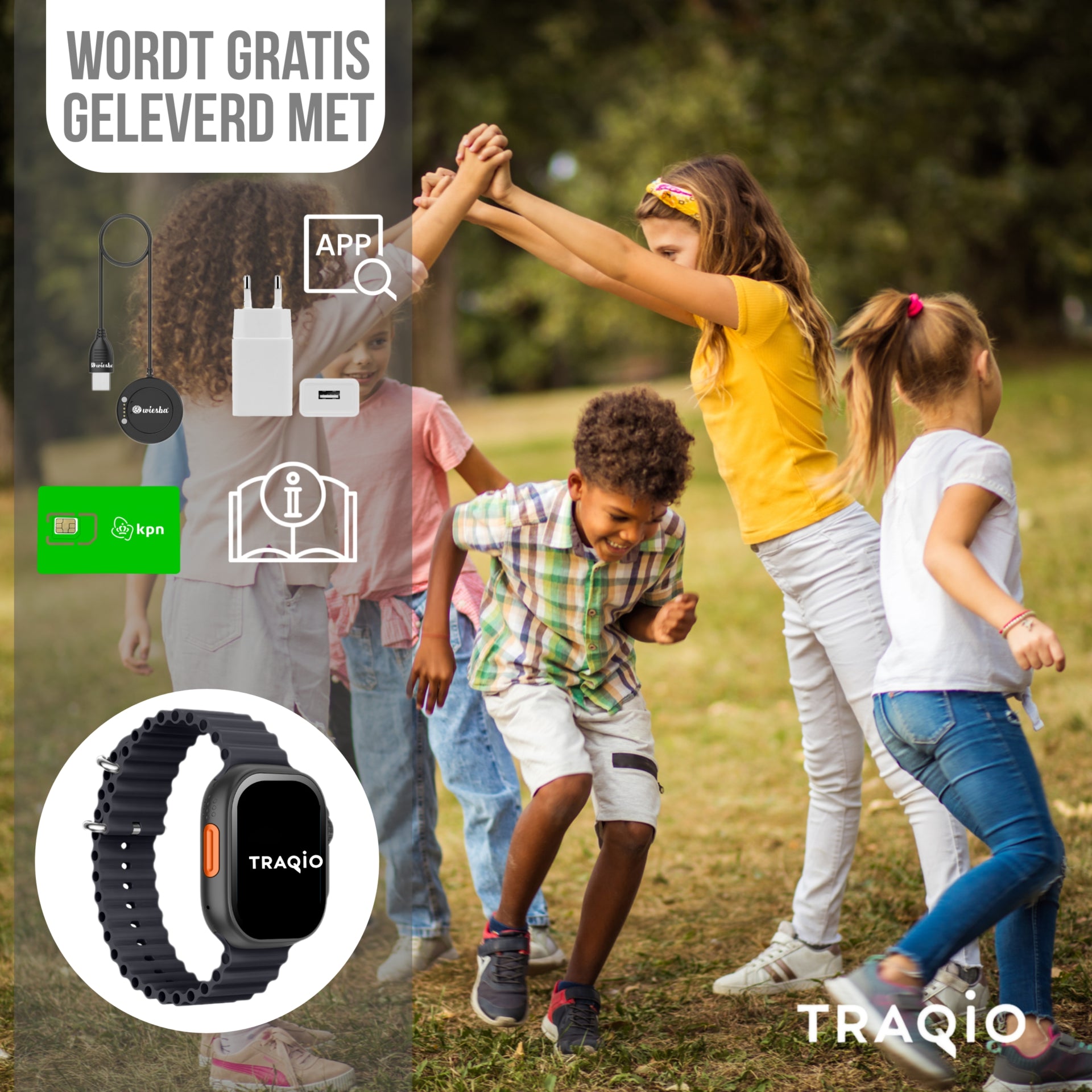 Traqio TRQ01 GPS horloge kinderen