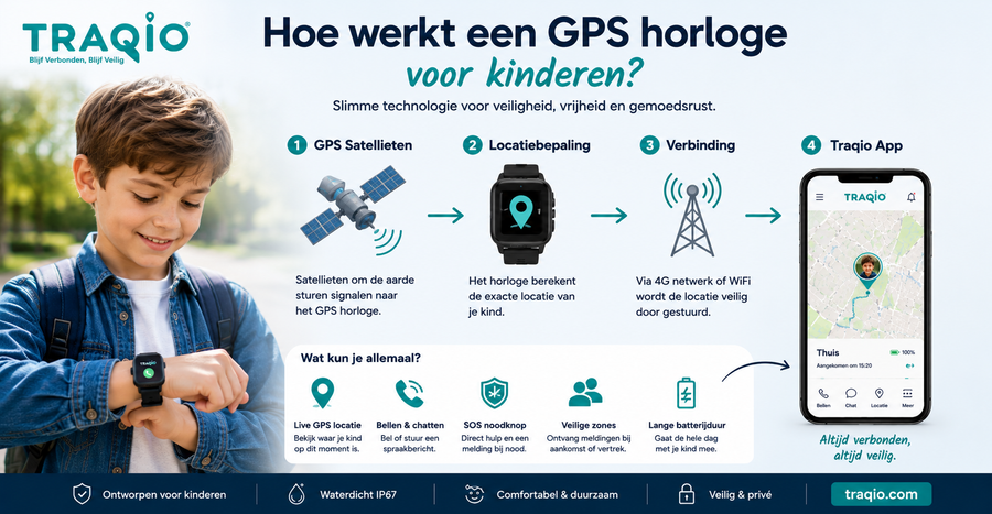 Hoe werkt een GPS horloge voor kinderen?
