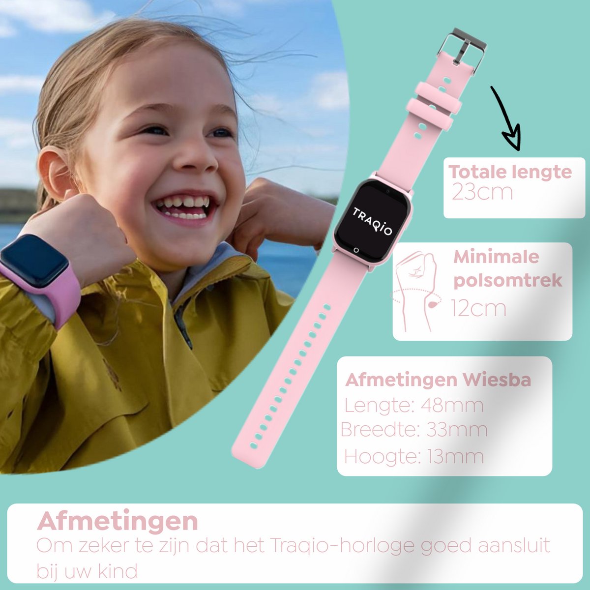 Traqio TRQ04 GPS horloge kinderen