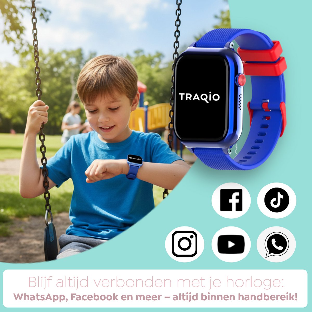 Traqio TRQ10 GPS horloge kinderen