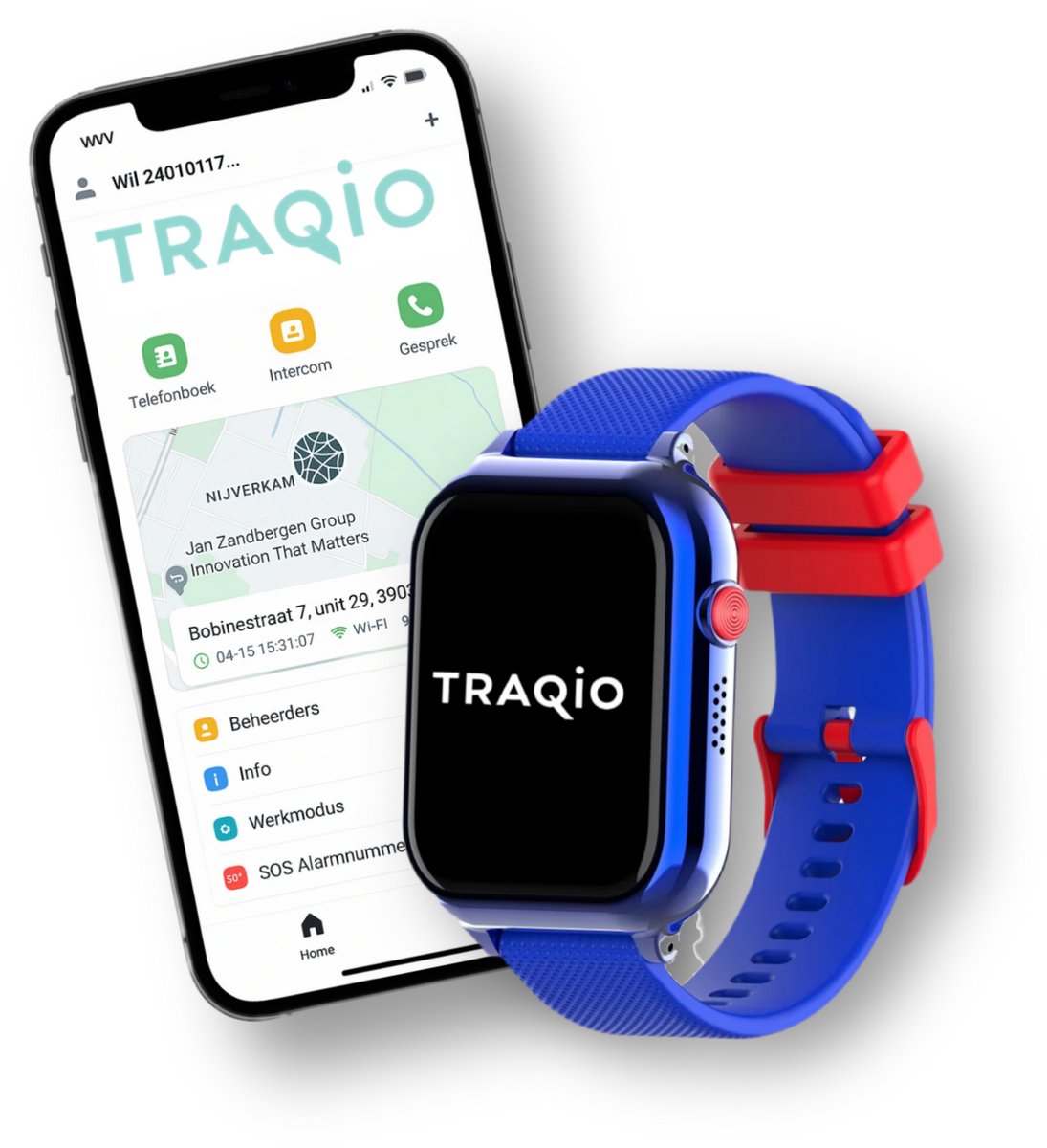 Traqio TRQ10 GPS horloge kinderen