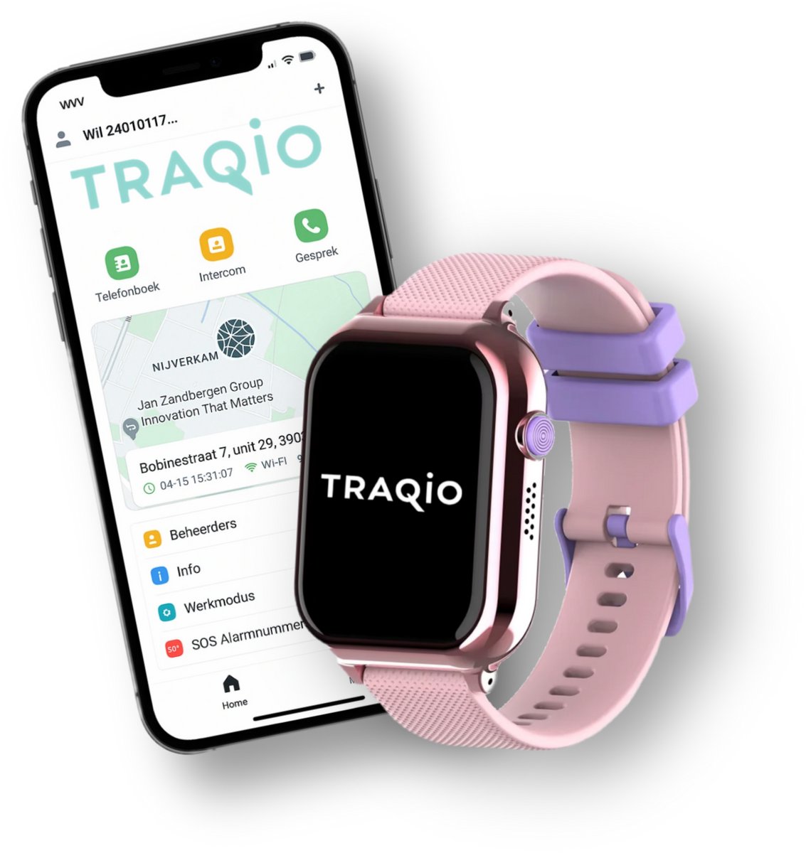 Traqio TRQ10 GPS horloge kinderen